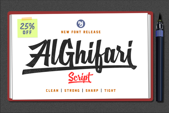 AlGhifari Script: Elevating Brand Identity with Brush Pen Typography