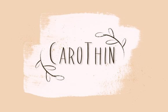 CaroThin: The Elegant Script Handwritten Font