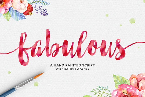 Fabulous Script: A Hand Painted Typeface for Organic Editorial Design