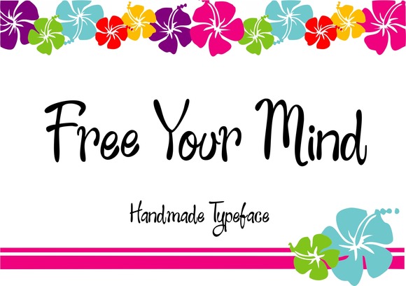 Free Your Mind Typeface: A Script Handwritten Font for Editorial Design