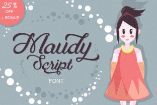 Maudy Script Typeface for Editorial Design and Brand Identity