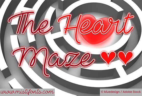 The Heart Maze Font in Brand Design Projects